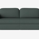 Fluffy 2 seater sofa bed - Nantes - Fabric, Dark green | Bolia.c