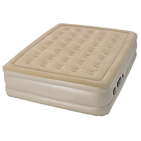 Serta Never Flat Raised Air Mattress With Electric Pump - Double .