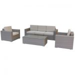 Luxury Living Furniture 6 Piece Multi-Tan Outdoor Lounge Set with .