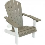 All-Weather Adirondack Chair - Single - Gray/White - Sunnydaze .