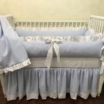 Light Blue Seersucker Crib Bedding Set - Baby Boy Bedding, Crib .