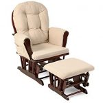 Amazon.com: Beige Bowback Nursery Baby Glider Rocker Chair with .