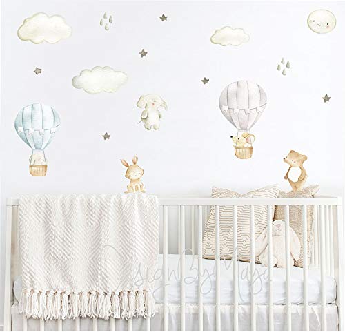 Amazon.com: Hot air Balloon decals, Baby Wall Decals, Modern decor .