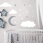 Amazon.com: Clouds Wall Decals Moon and Stars Wall Decal Kids Wall .