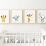 Baby room decor. Baby african animal prints. Nursery prints. | Et