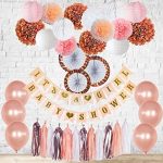 Amazon.com: Rose Gold Baby Shower Decorations Its a Girl Banner .