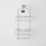 Large Rustproof Shower Caddy With Lock Top Gray - Made By Design .