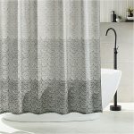 Scallop Blockprint Shower Curtain | C