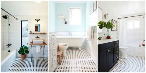 Classic Black and White Tiled Bathroom Floors are Making a Huge .