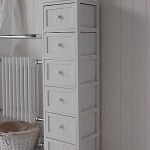 Maine Narrow tall Freestanding Bathroom Cabinet with 6 drawers for .