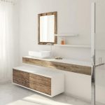 Beautiful Weathered Wood, Bathroom Furniture | Modern white .