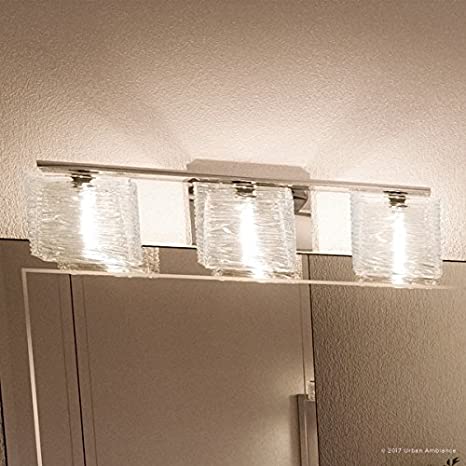 Luxury Modern Bathroom Light, Medium Size: 6.75"H x 22.5"W, with .