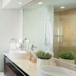 Recessed Lighting in Modern White Bathroom | Inexpensive bathroom .