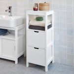 Haotian FRG127-W, White Floor Standing Bathroom Storage .