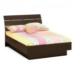 Wood Queen Platform Bed In Coffee Brown-Atlin Designs : Targ