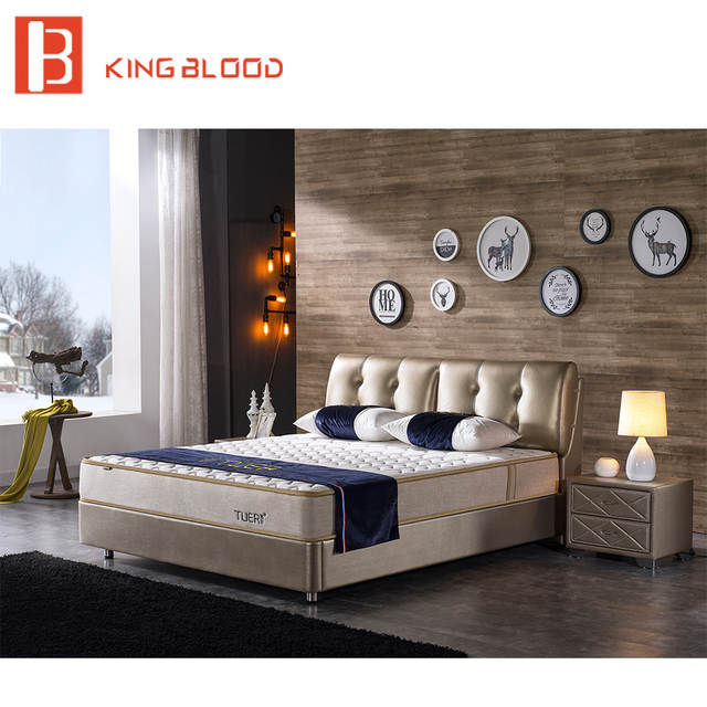 indian modern genuine leather solid wood double bed designs .