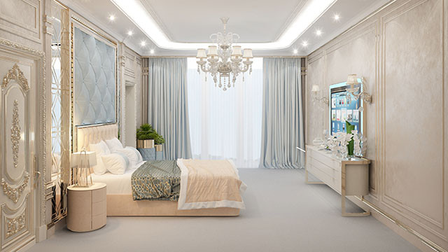 Bedroom decoration - luxury interior design company in Californ