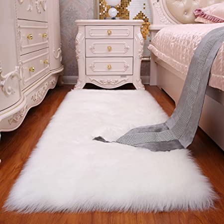 Amazon.com: Noahas Luxury Fluffy Rugs Bedroom Furry Carpet Bedside .