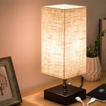 ZEEFO USB Table Lamp, Modern Design Bedside Table Lamps with USB .