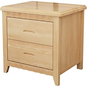 Amazon.com: Solid Wood Bedside Table,with Drawer Bedroom Simple .