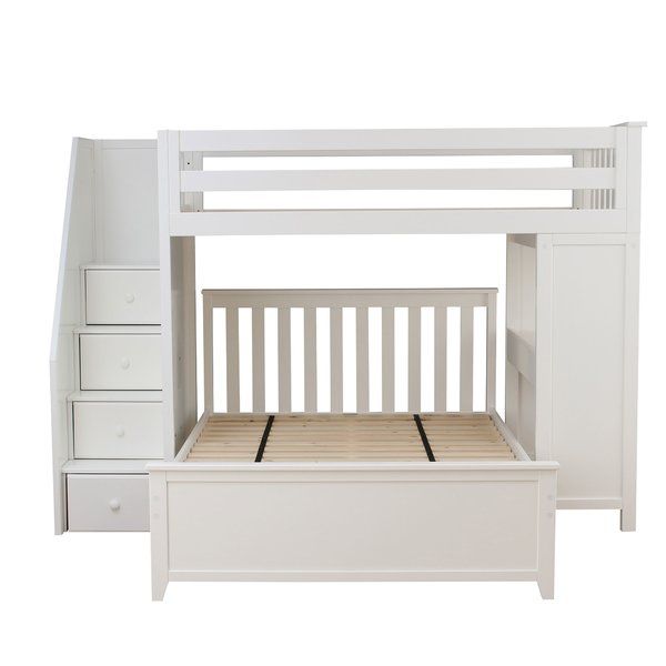 Alvarez Twin Over Full L-Shape Bunk Bed with Drawers | Bunk beds .