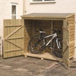 Buckthorn 6 x 3 Wooden Bike Shed Wall Storage Organizer Bike .