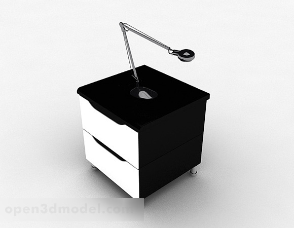 Black And White Bedside Table Free 3d Model - .Max - Open3dModel .