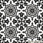 Mexican Tile - Avidan Black & White 1 Gloss Malibu Ceramic .