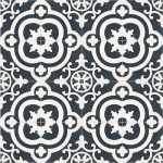 DELLA TORRE Cementina Black and White 8-in x 8-in Ceramic Tile .