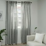 Klarastina Curtains 1 Pair White/black 145x250 Cm *brand Ikea* for .