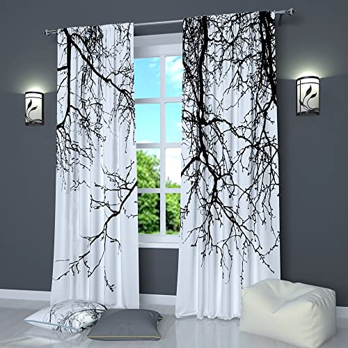 Black and White Curtains for Living Room: Amazon.c