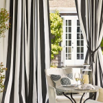 black and white drapes pottery barn | Outdoor grommet curtai
