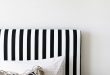 Black and White Stripe Headboard - Transitional - boy's room - UV .