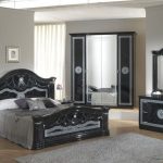 Black italian high gloss bedroom furniture set - Homegeni