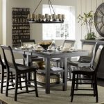 Willow Distressed Black Rectangular Counter Height Dining Room Set .
