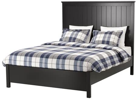Amazon.com: Ikea King Size Bed frame, black, Lönset 18382.2058 .