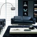 How to decorate a living room using black furnitu