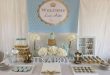 Light Blue and gold royal prince baby shower by StyleMeShabbyChic .