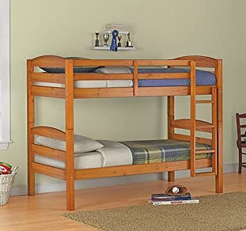 Amazon.com: Twin over Twin Wood Bunk Bed, Pine Finish: Kitchen .
