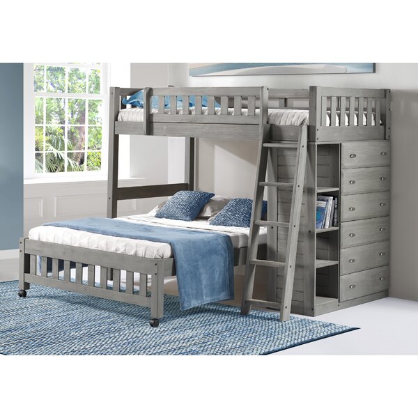Greyleigh Orval Twin Over Full L-Shaped Bunk Bed with Drawers and .