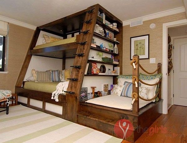 triple bunk beds with stairs m- wenn die Zwllinge mal Besuch .