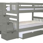 Bunk Beds Twin Stairway Gray | Twin Trundle $8