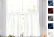 Amazon.com: White Tier Curtains Semi Sheer Short Curtains Kitchen .