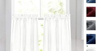 Amazon.com: White Tier Curtains Semi Sheer Short Curtains Kitchen .