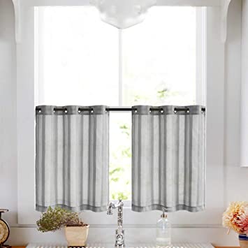 Amazon.com: Tier Curtains for Kitchen 24 inch Length Cafe Curtains .