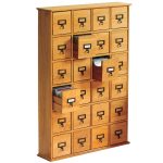 Library Catalog Media Storage Cabinet - 24 Drawer - Stores 456 .
