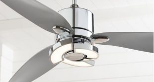56" Possini Euro Design Modern Ceiling Fan with Light LED Remote .