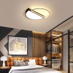Acrylic Semicircle Flush Mount Light Fixture Bedroom Office LED .