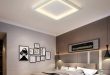 Metal Rounded Square Ceiling Flush Modern Simple LED Bedroom .