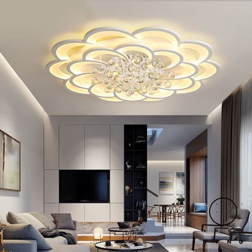Modern Led Ceiling Lights Fixture For Living Room Crystal .
